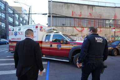 ambulance outside williamsburg high school after shooting