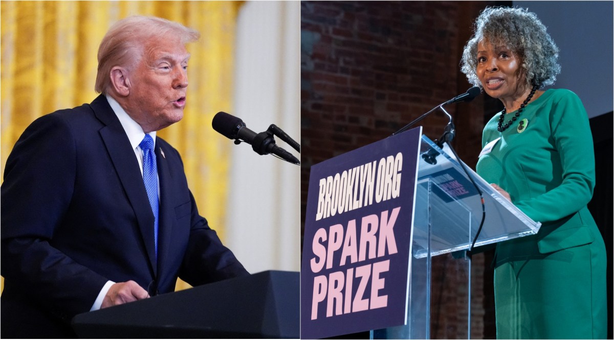 trump and nonprofit leader side by side funding freeze